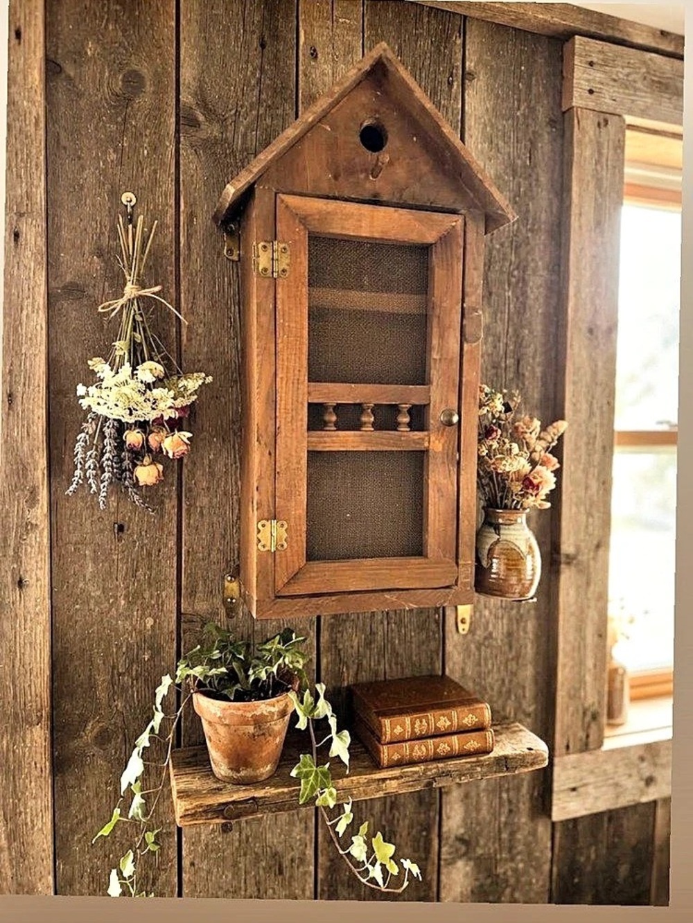 Wooden Wall-Mounted shelf or Jewelry Organizer